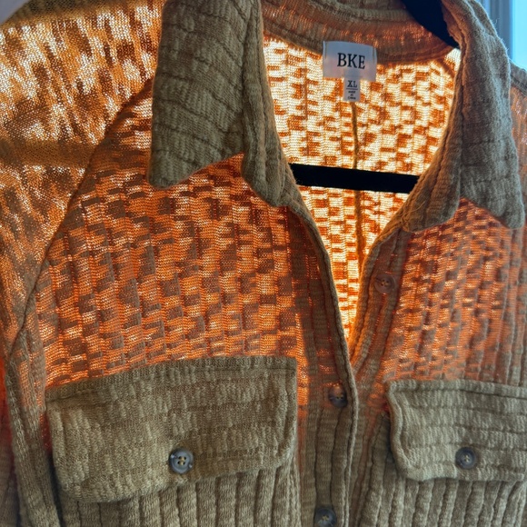 CPY - BKE Button-Down Long Sleeve Knit Shirt - Mustard Yellow or Gold - XL - Picture 9 of 16